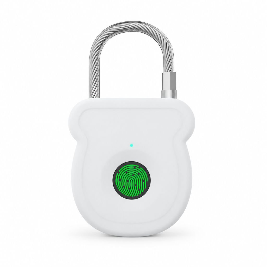 スマート指紋南京錠 アウトドア用荷物指紋ロック ステンレススチールドアキャビネット南京錠 金融バックパック指紋南京錠
