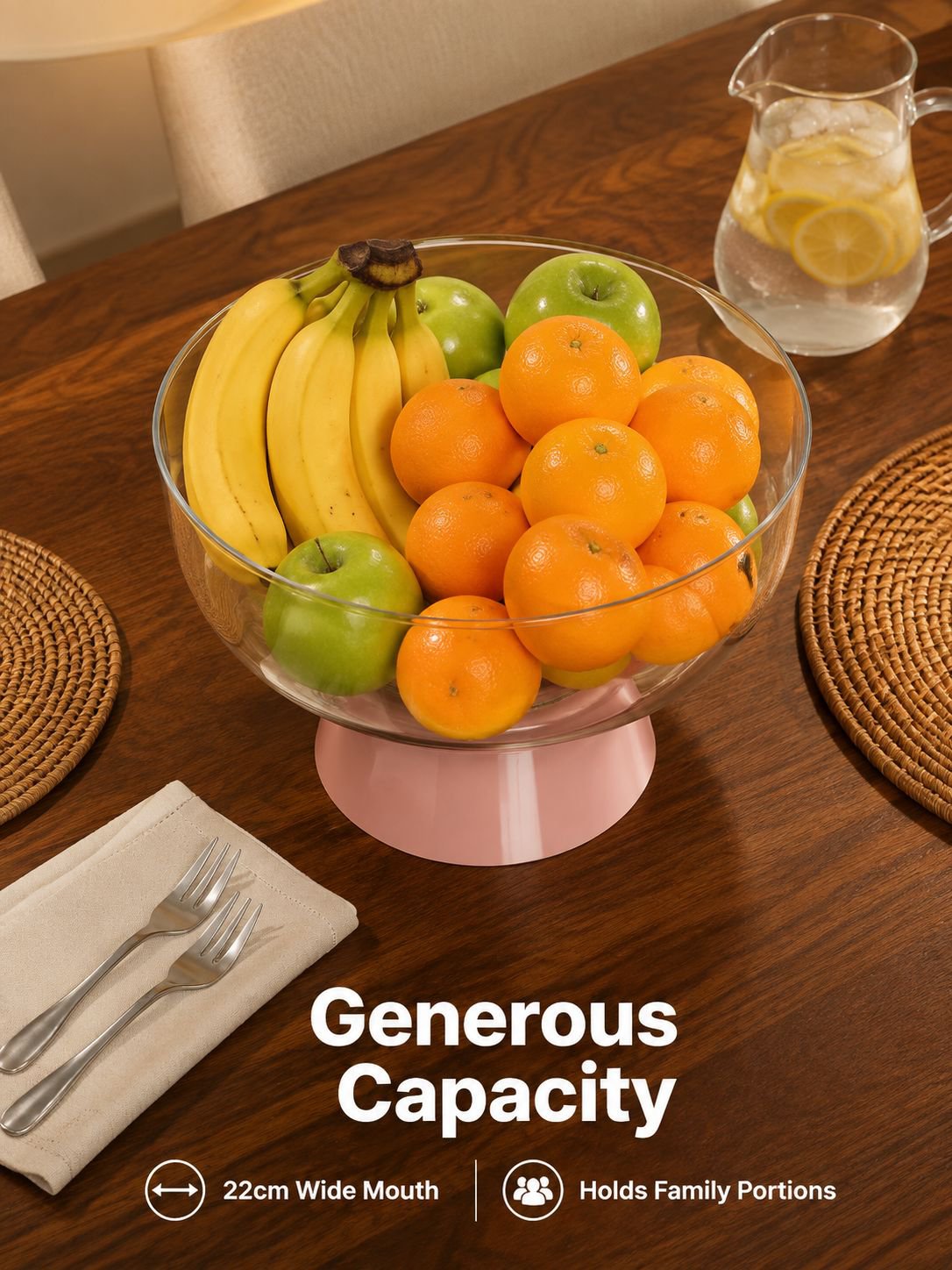 Tall fruit bowl