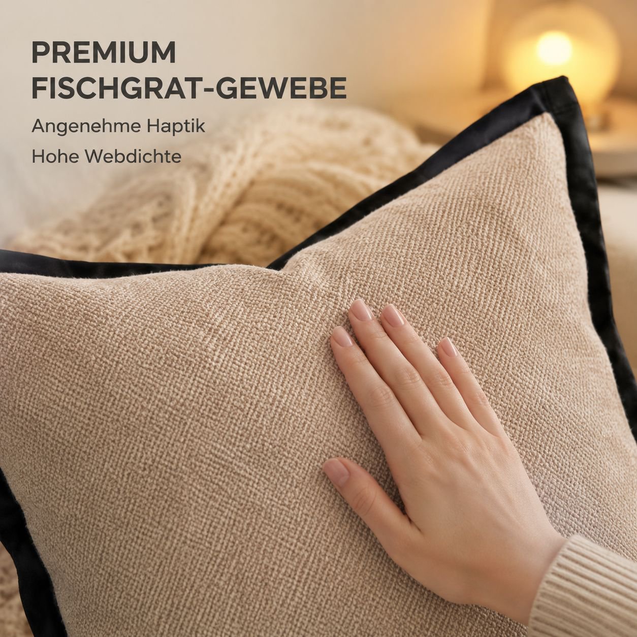 Hochwertiges, modernes, minimalistisches Rückenkissen