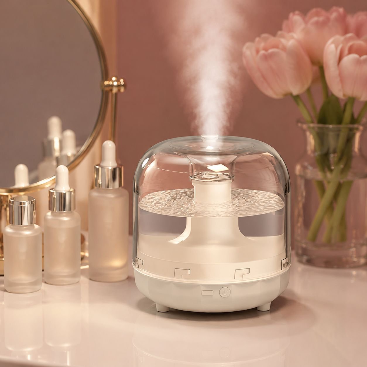 Humidificador silencioso de alta capacidad para cuartos pequeños