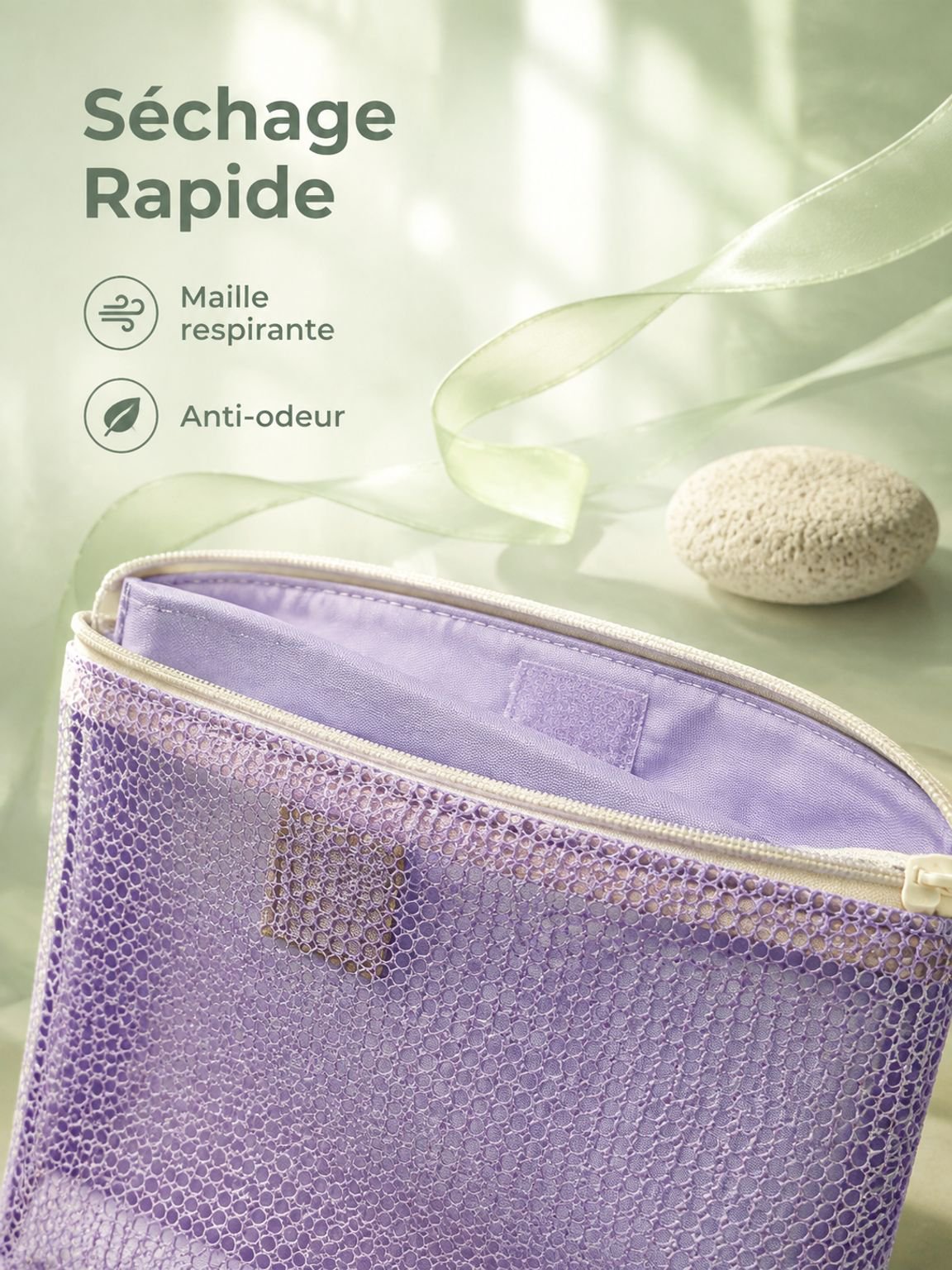 Trousse de toilette portable imperméable à mailles