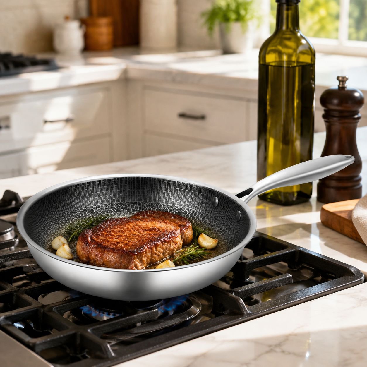 Home-Use Modern Style Stainless Steel Steak Pan