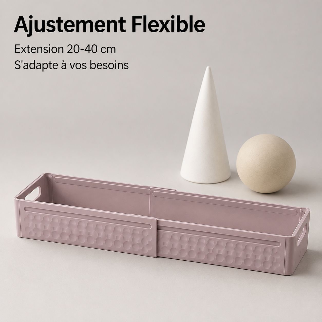 Boîte de rangement de bureau extensible