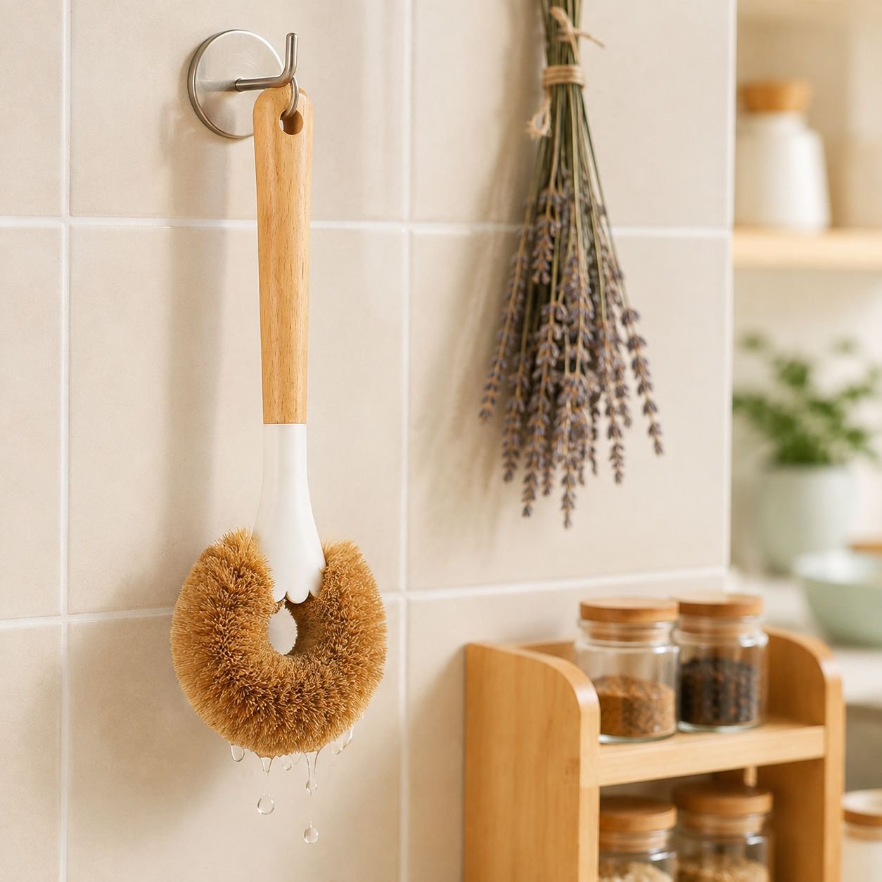 Multipurpose Coconut Fiber Cleaning Brush