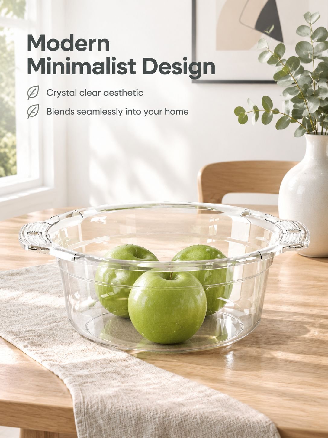 Compact and Space-Saving Transparent Wash Basin