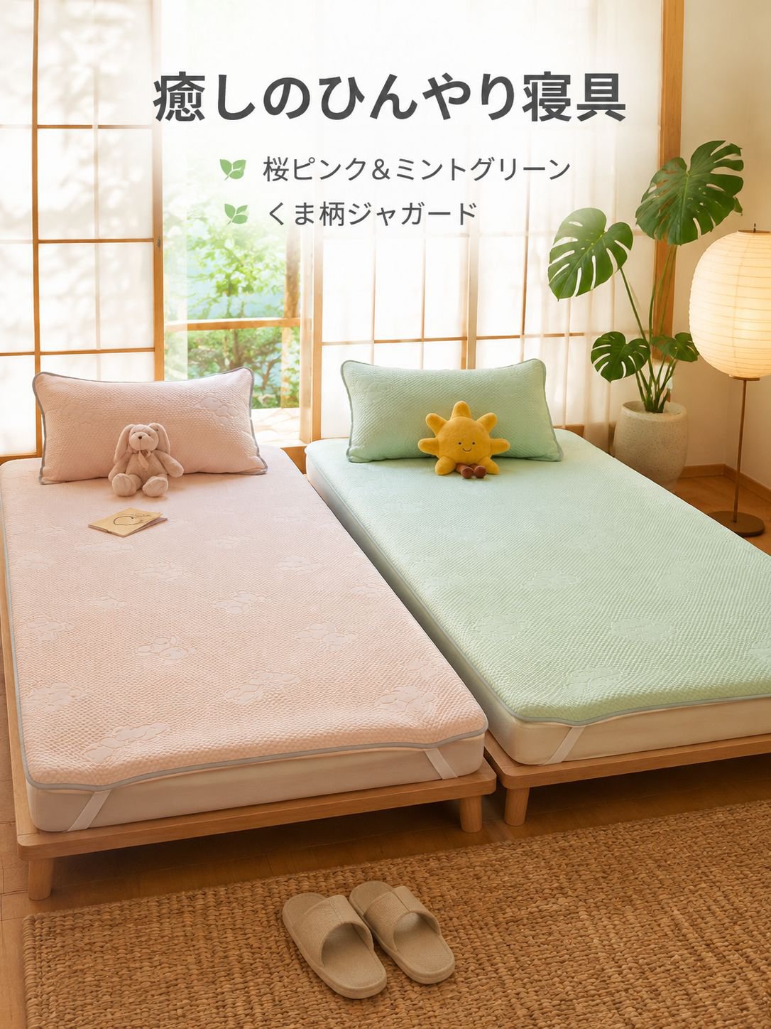 3Dアイスビーズ冷感寝具3点セット