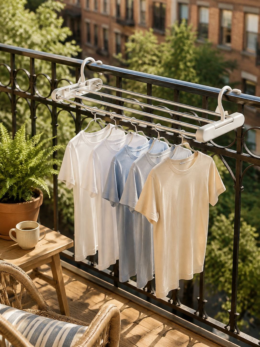 Tendedero extensible JMY de acero inoxidable para secado de ropa