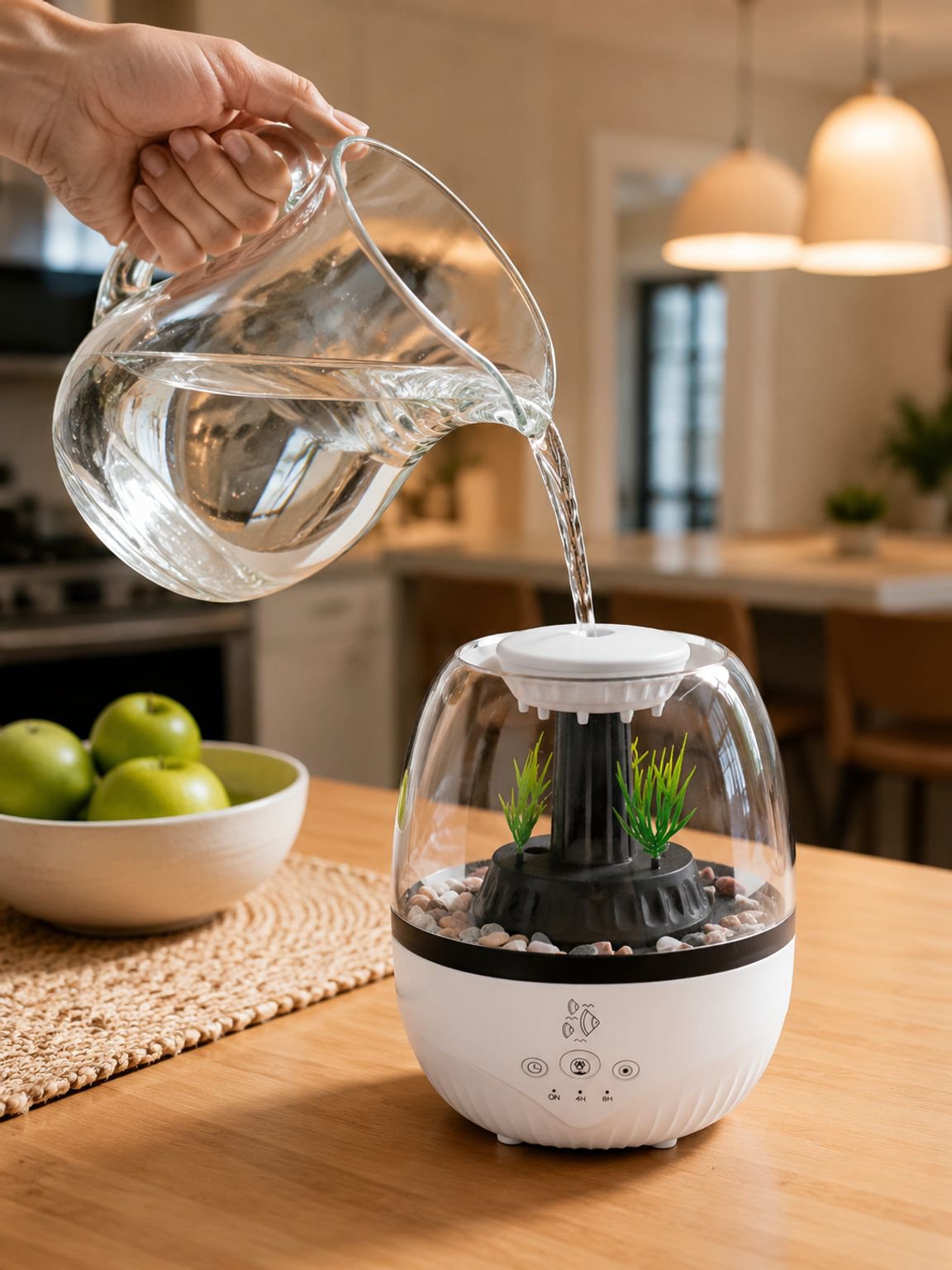 Silent home aroma diffuser with seven-color LED illumination