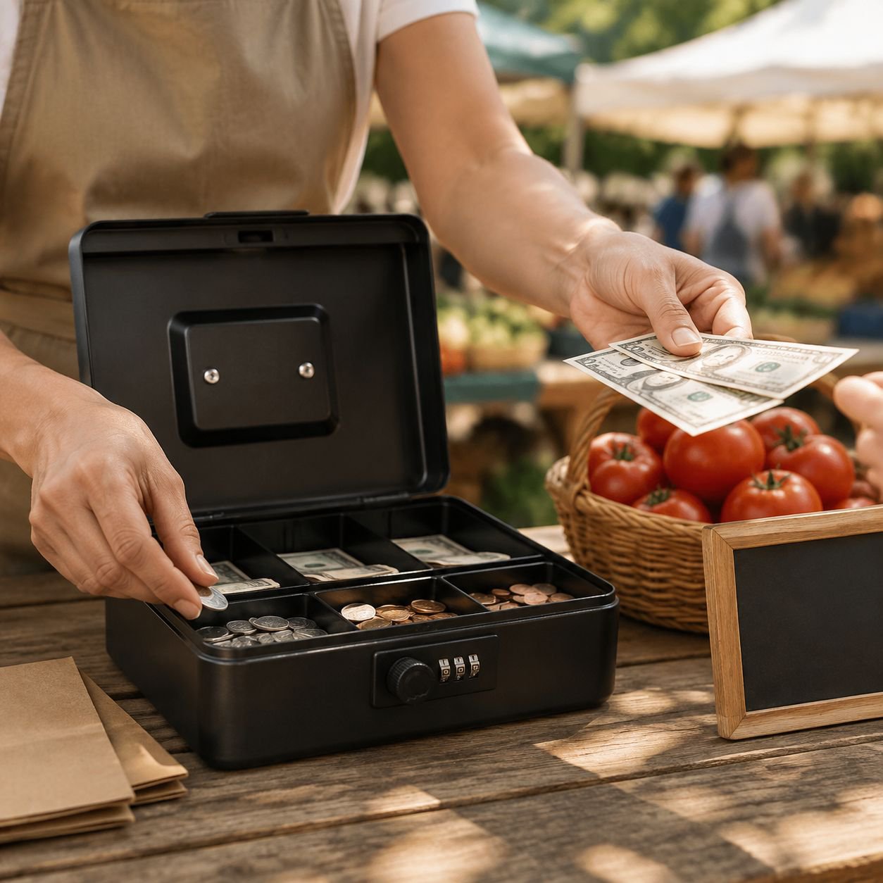 Child-friendly safe for money and valuables