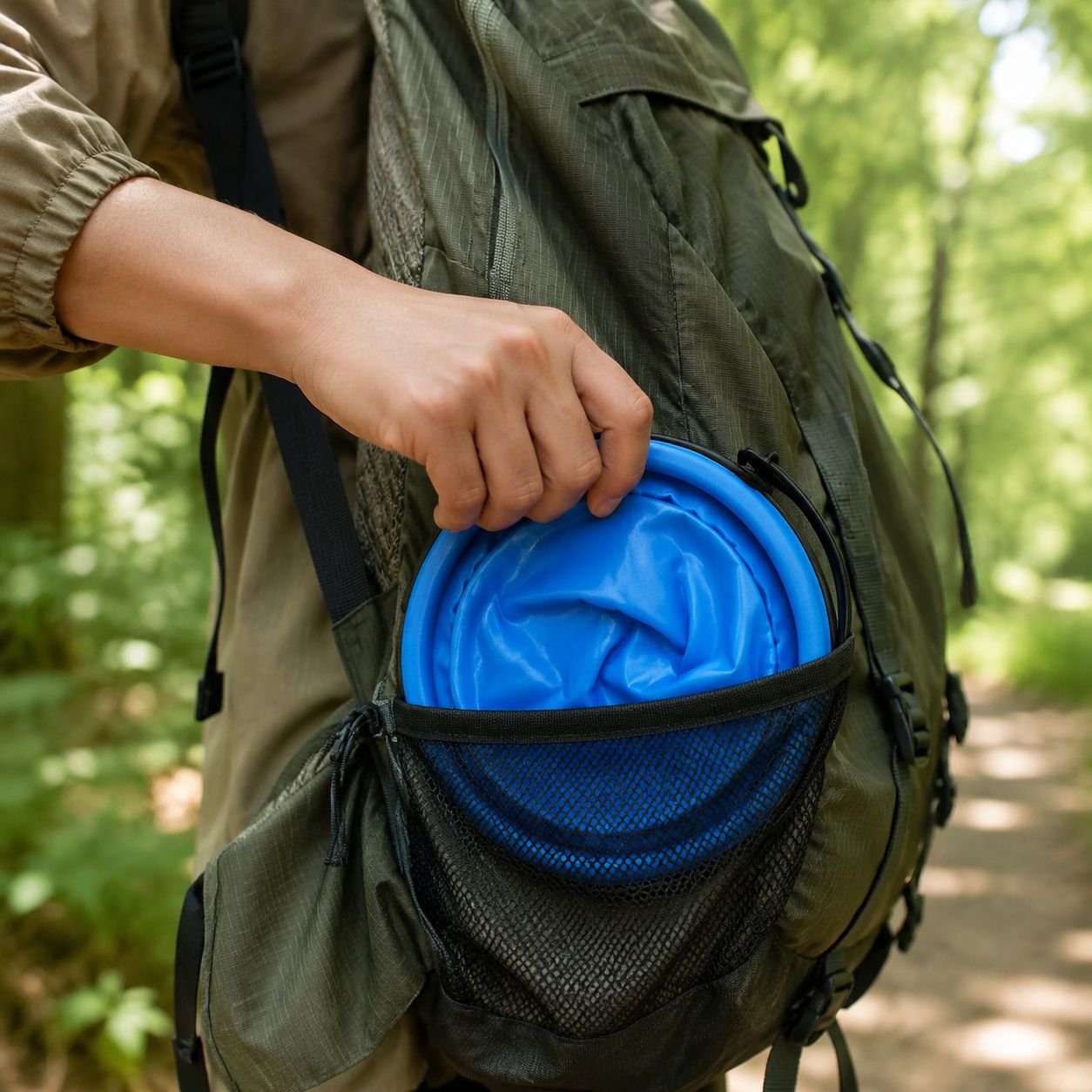 Cubo plegable duradero e impermeable para exteriores, viajes y pesca