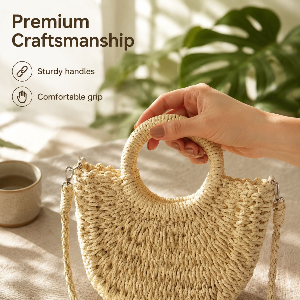 Classic Style Knitted Tote, Easy to Match Any Outfit