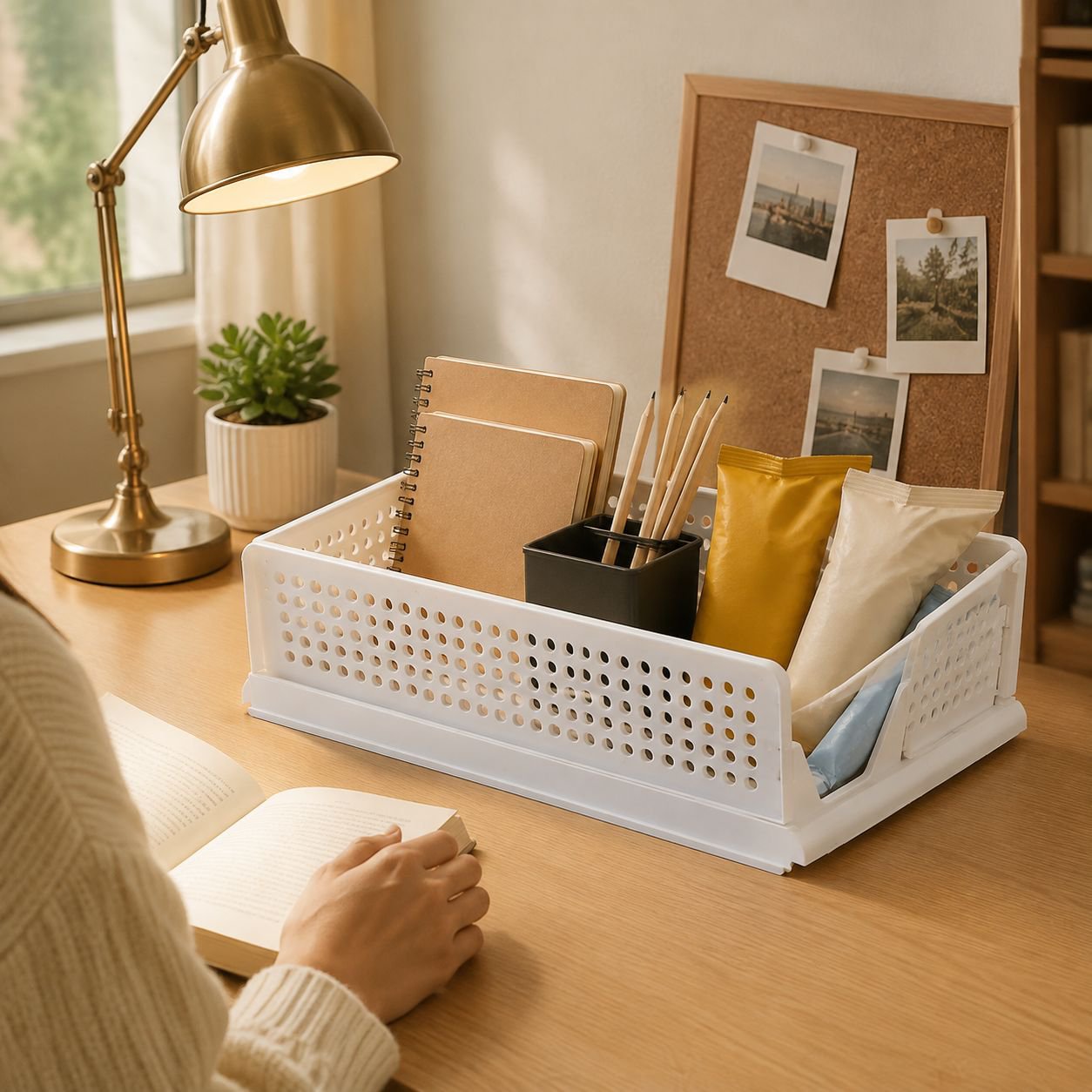 Cesta de almacenamiento plegable para dormitorio