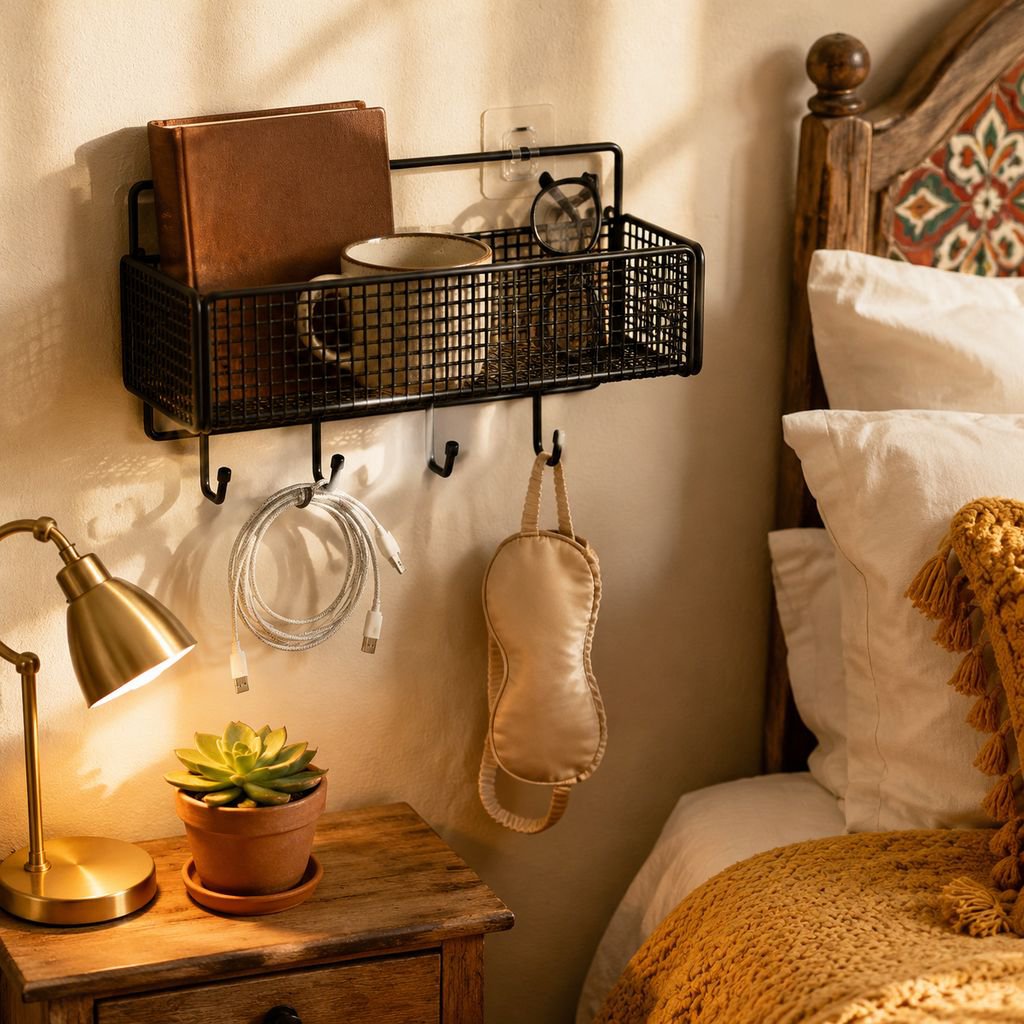 Organizador multifuncional para cabecera de cama