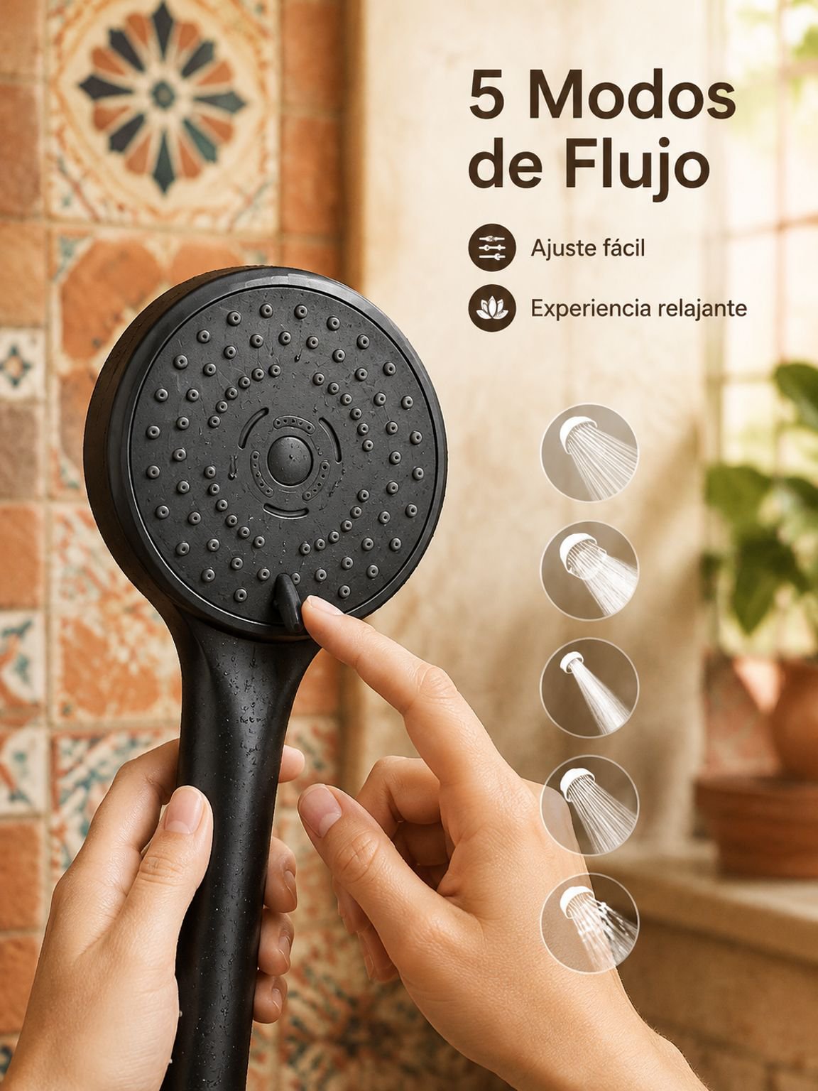 Cabezal de ducha de alta presión con manguera, juego para baño en casa y dormitorio