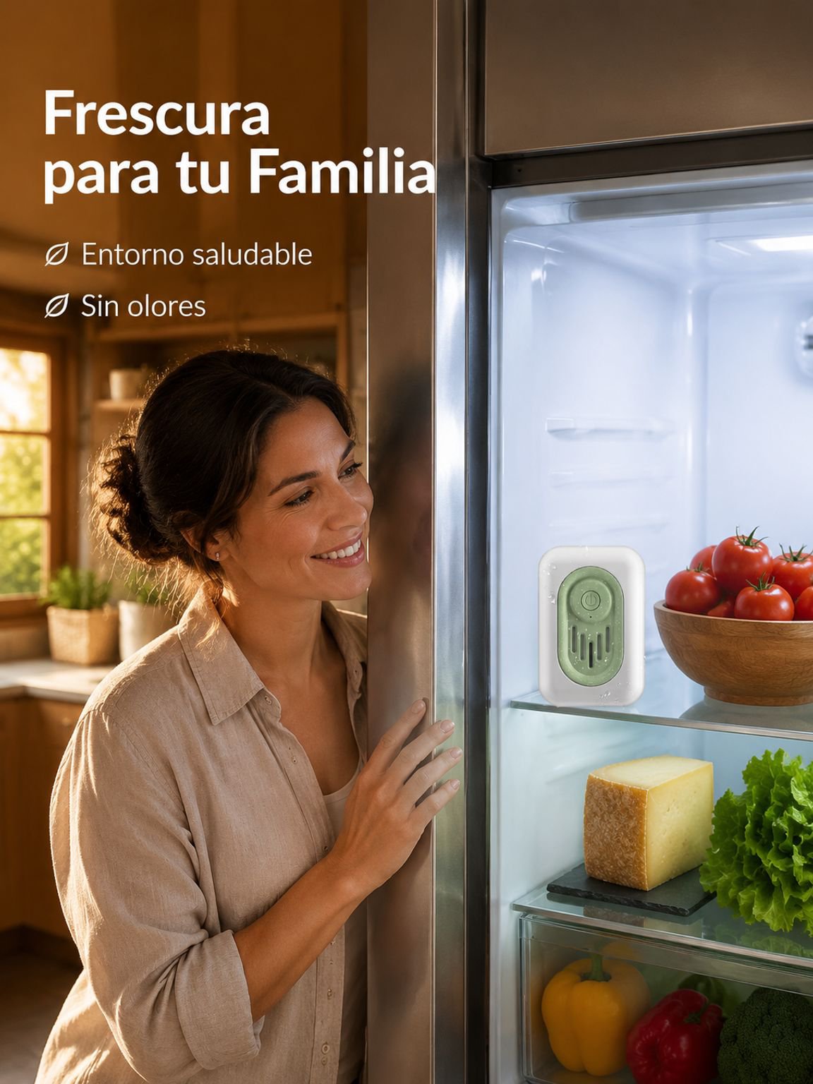 Household refrigerator deodorizer and sterilizer