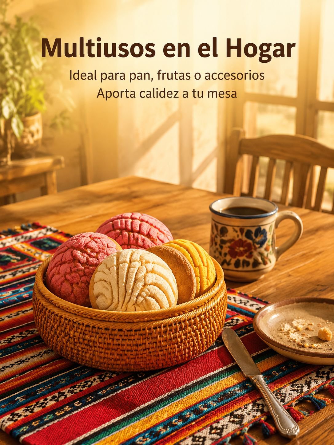 Canasta de frutas con enredaderas de otoño