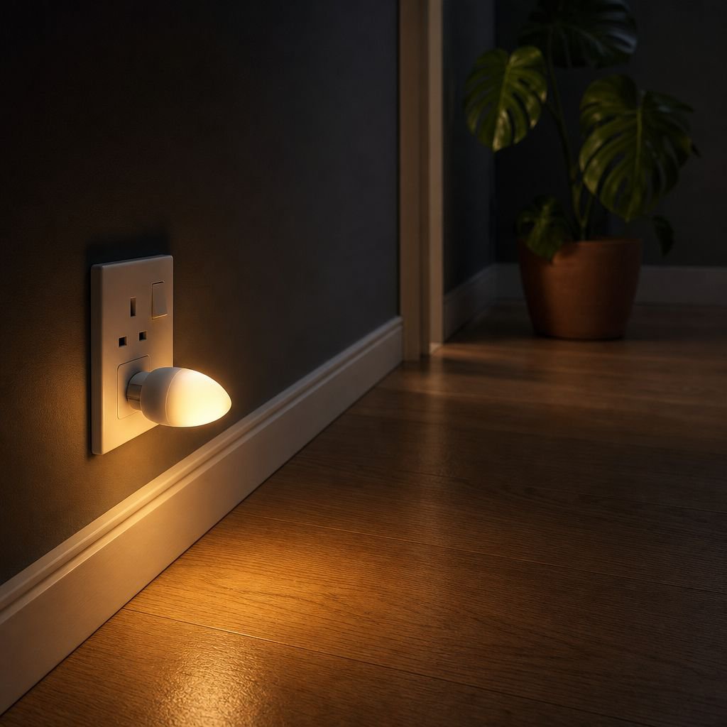 Dynamic Faux Holiday Ambient Light illuminating a cozy living room
