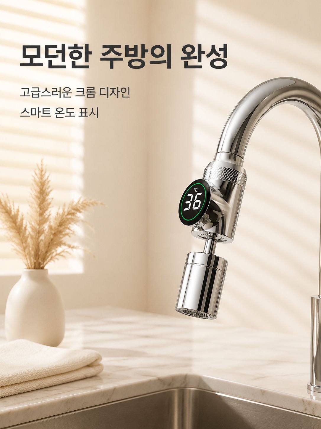 Rotatable Faucet Spout Extender for Easy Sink Cleaning