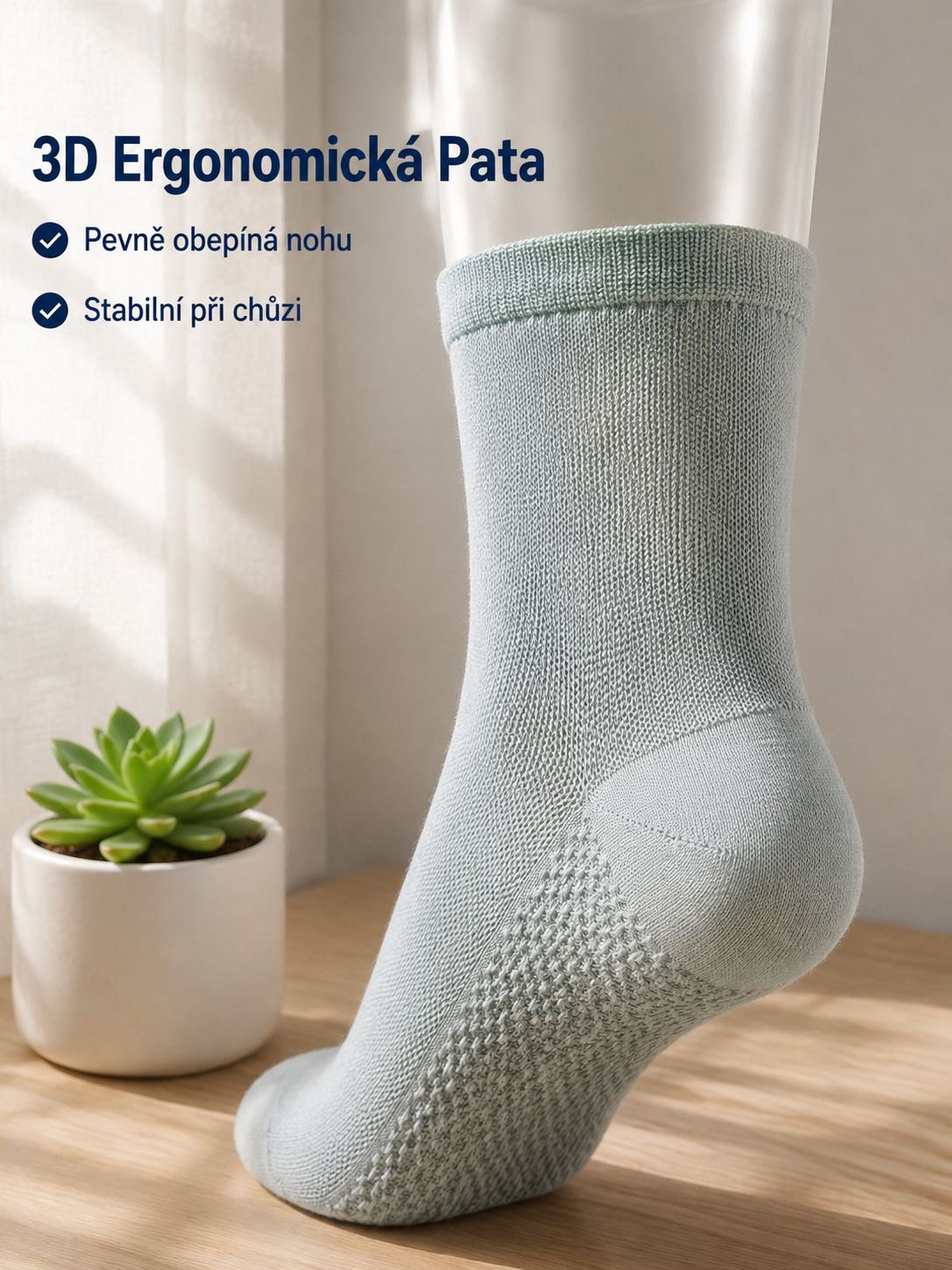 Letní prodyšné ponožky do poloviny lýtek