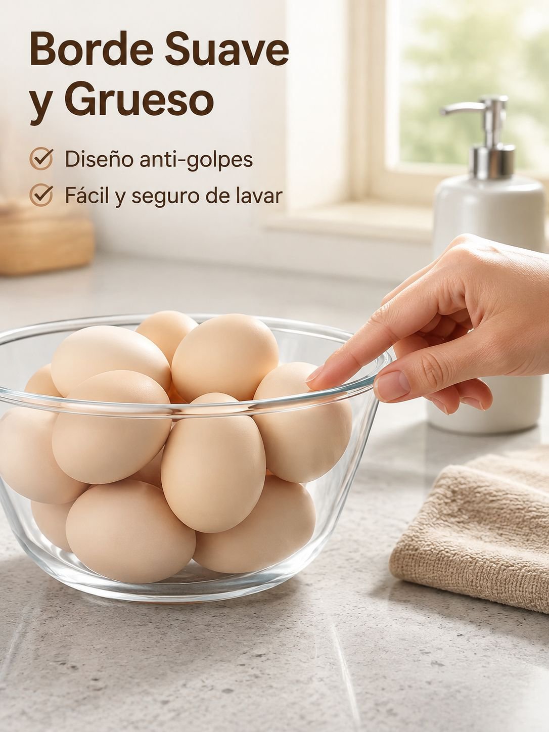 Vajilla de tazón de vidrio, tazón asado, olla de ensalada