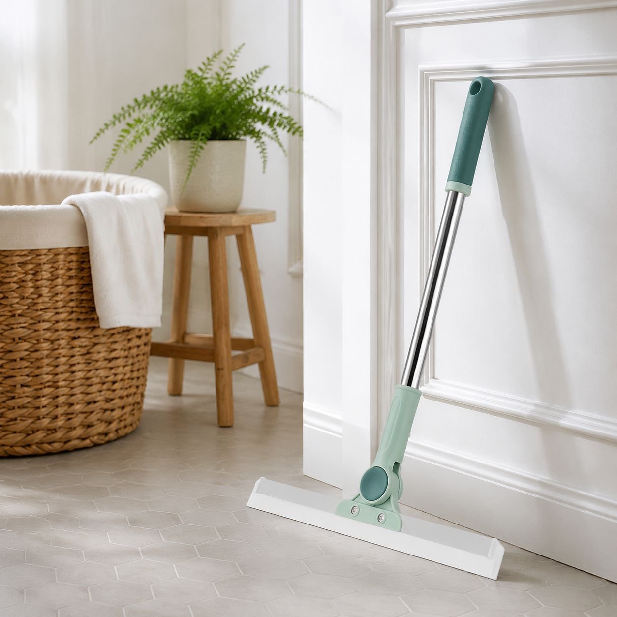 Modern household cleaning tools collection