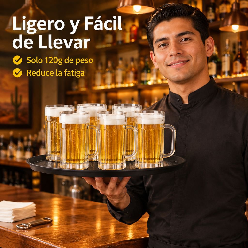 Jarra de Cerveza Acrílica Plástico PET 500ml con Asa para KTV Bar