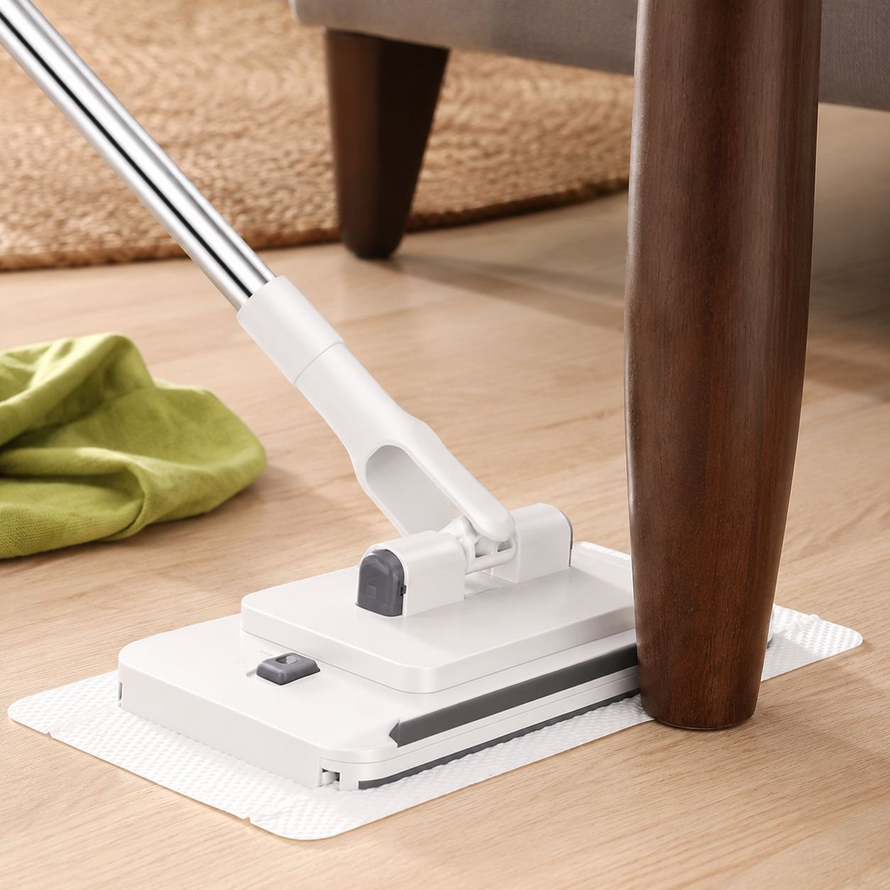 Washable and reusable microfiber mop pad