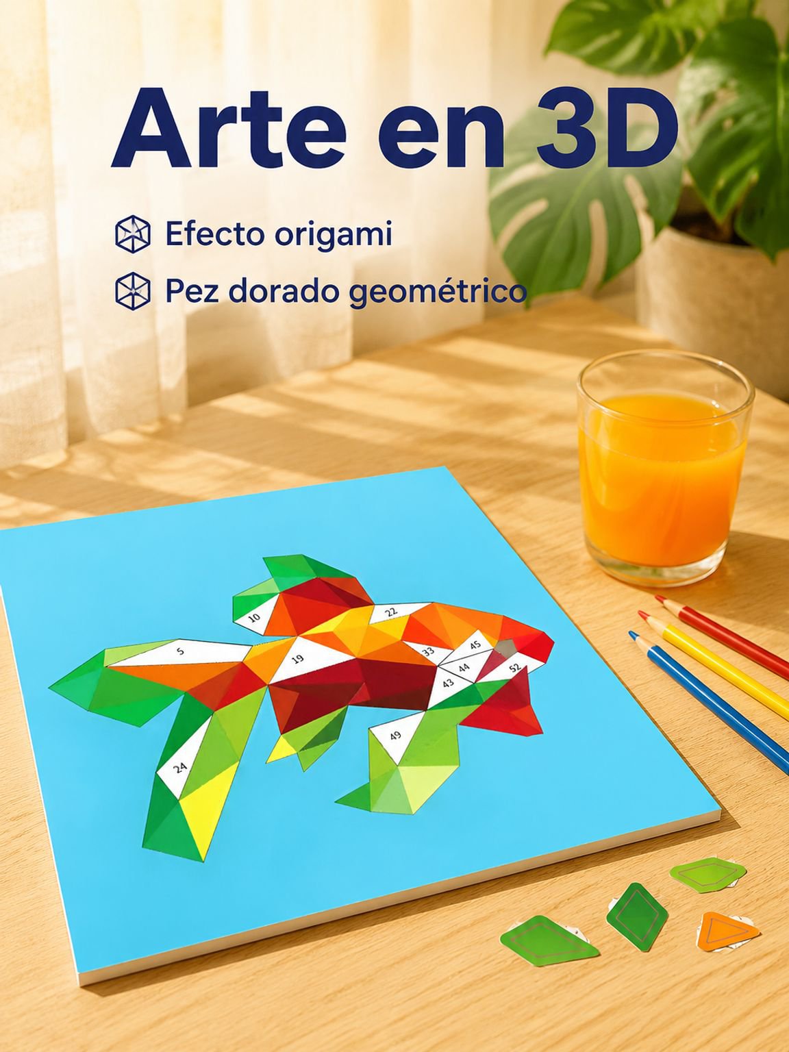 Libro de collage geométrico 3D