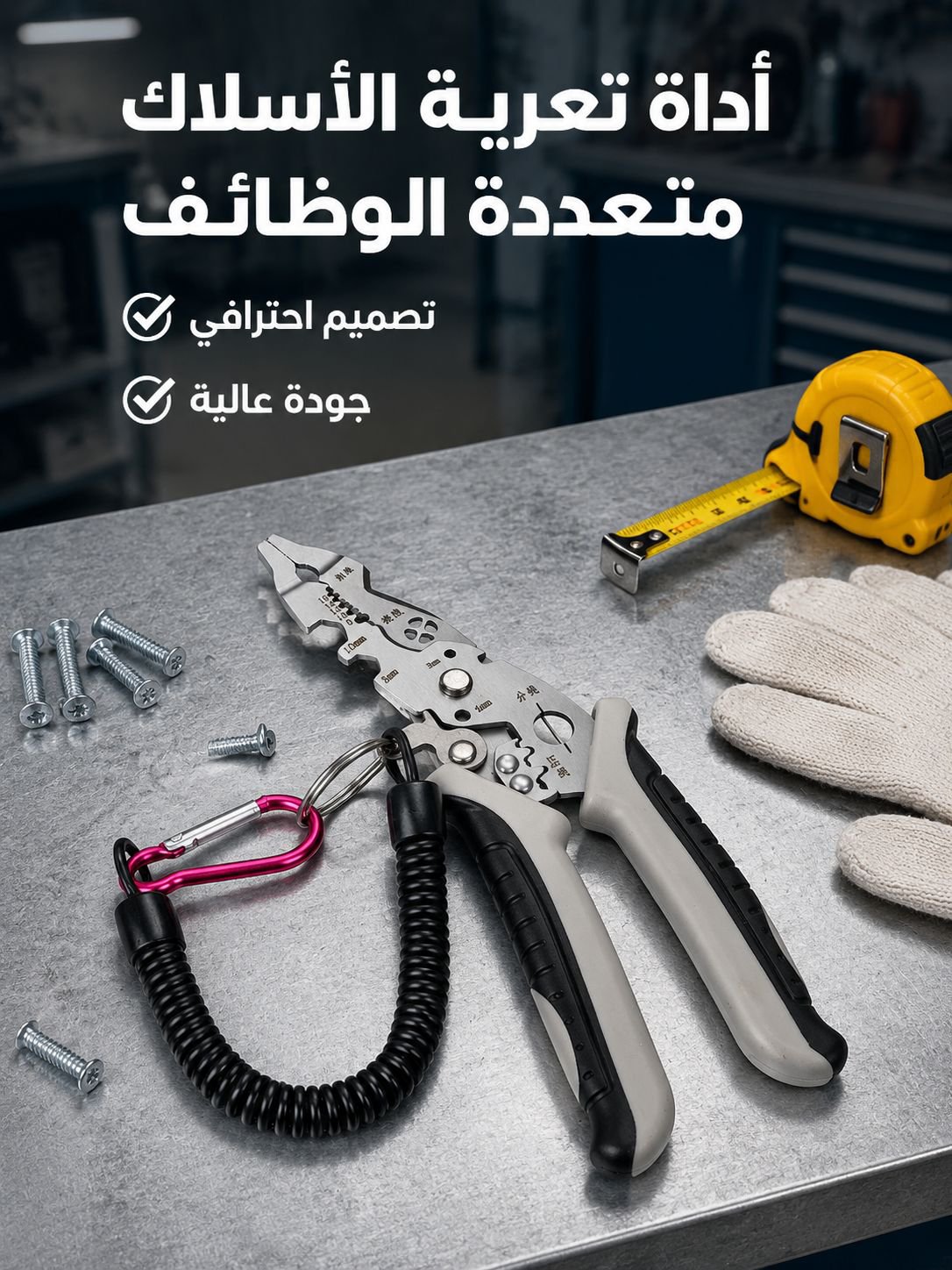 كماشة تقشير الأسلاك متعددة الوظائف