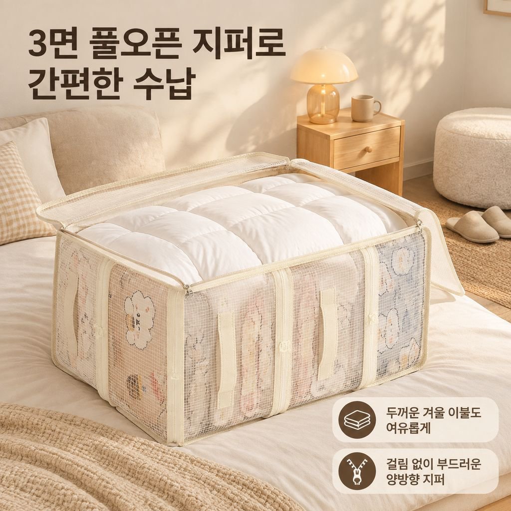 매쉬 침구 4종세트 수납백 가정용 이불커버 정리백 옷장 방진 방습 보관백