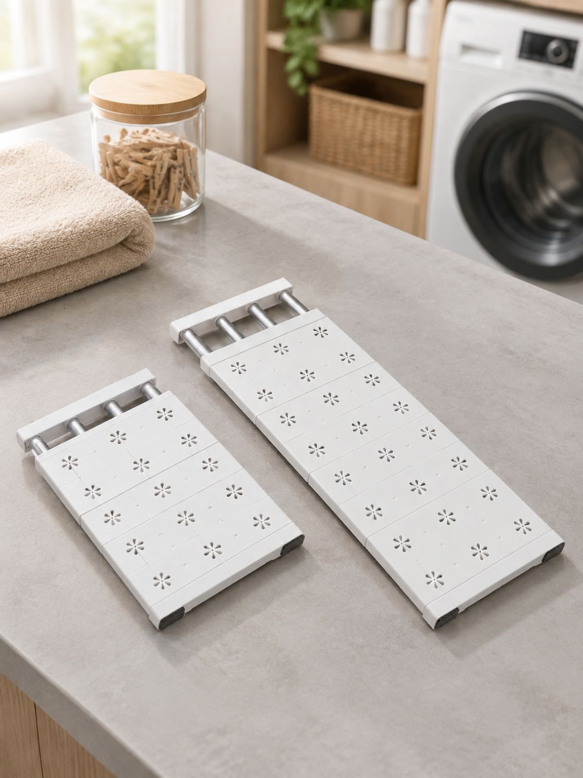 No-Drill Adjustable Closet Shelf Organizer