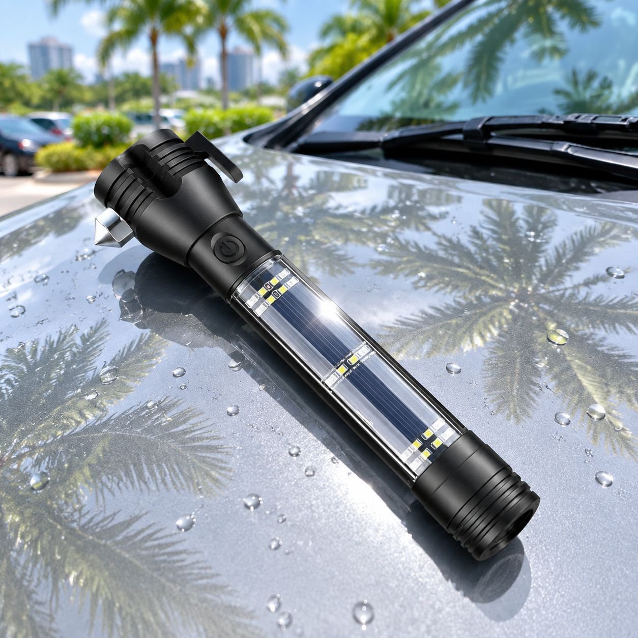 Outdoor emergency high-intensity flashlight