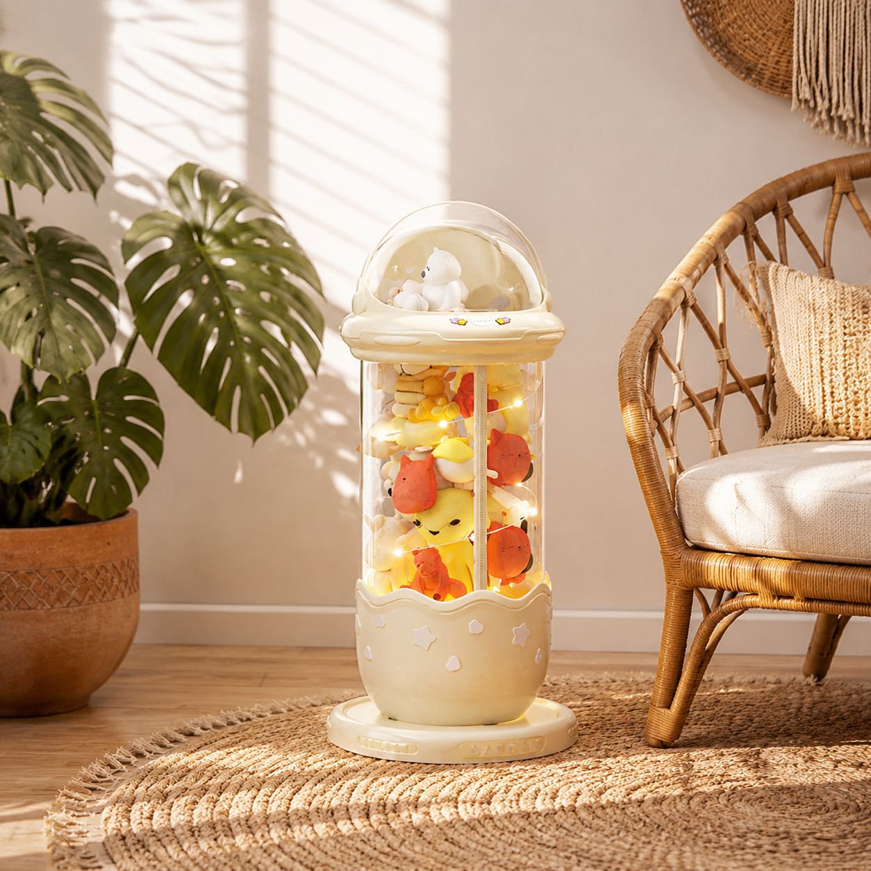 Cubo de almacenamiento grande con cremallera para muñecas