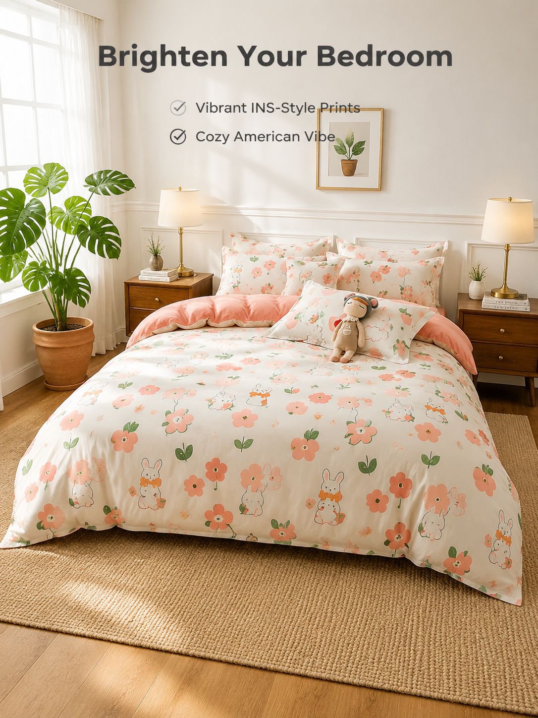Skin-friendly matte solid color bed sheets and duvet covers