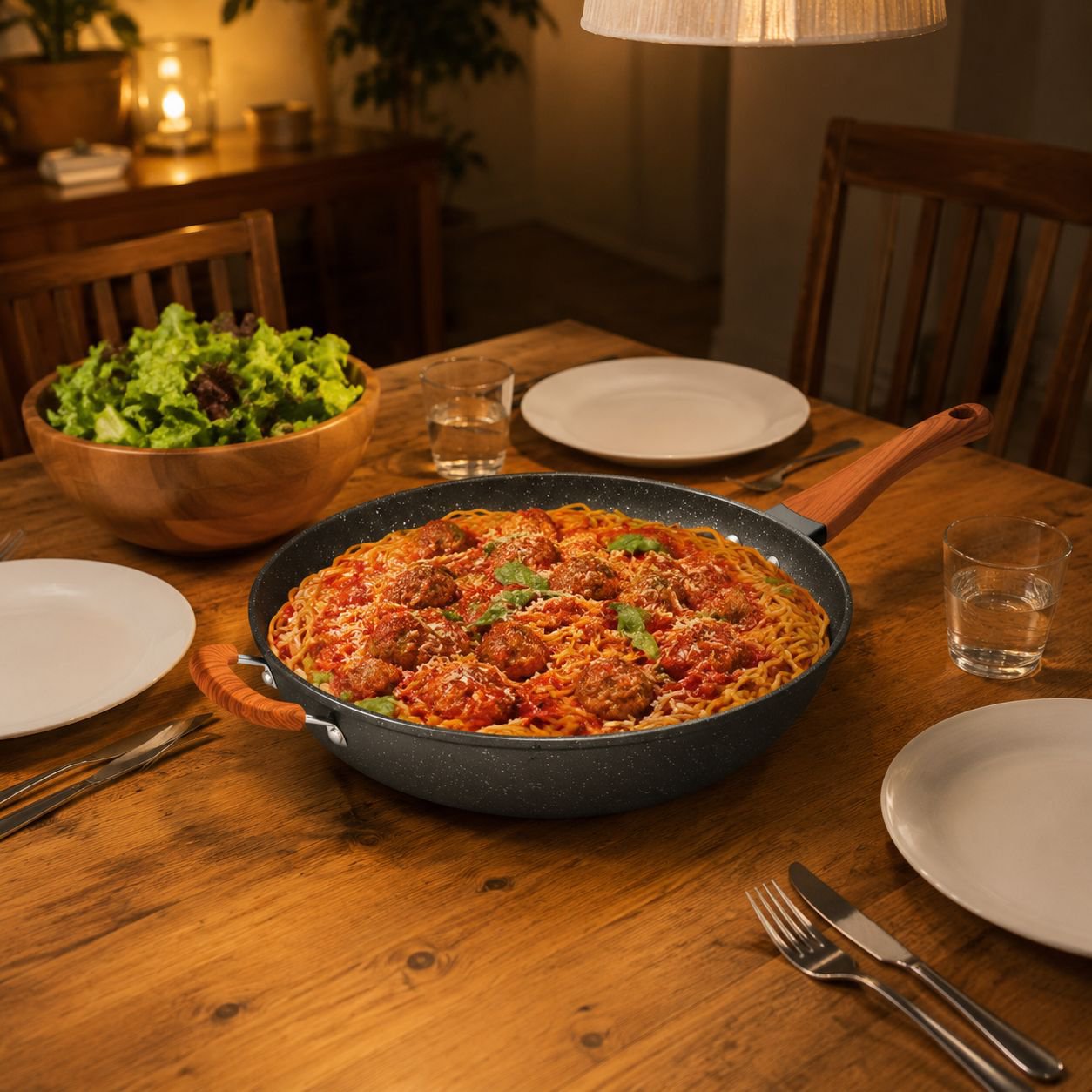 SmokeFree pan cooking vegetables on stovetop