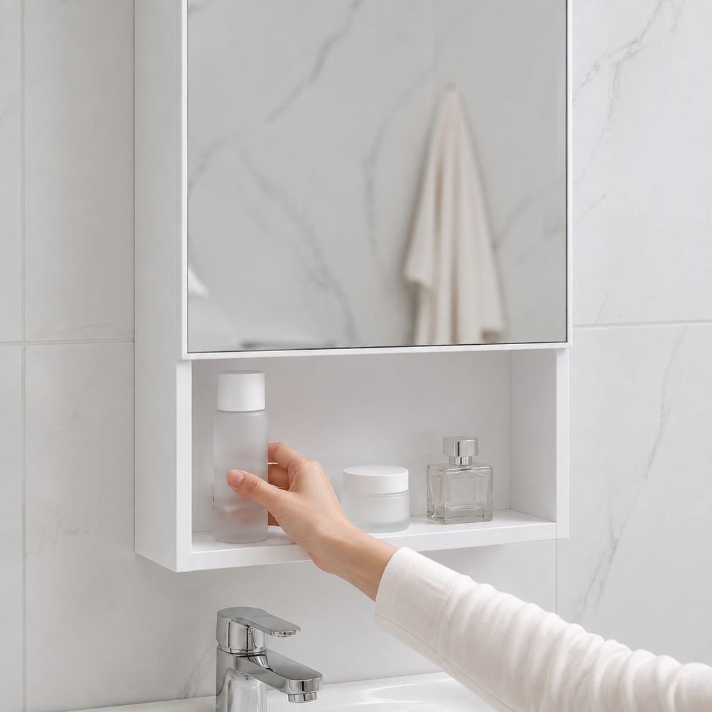 Bathroom Wall Mounted Aluminum Mirror Cabinet