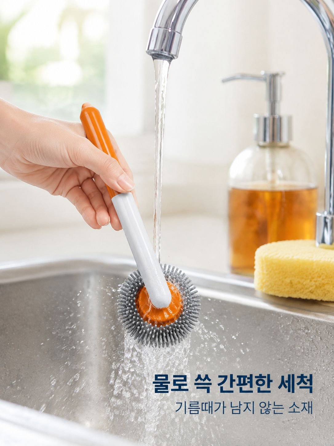 회전식 냄비 청소용 브러시