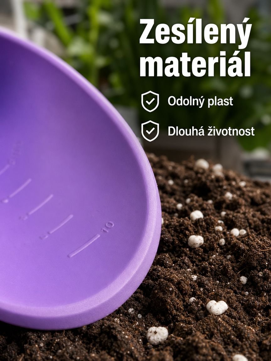 Zahradní zesílená plastová lopatka na balkon
