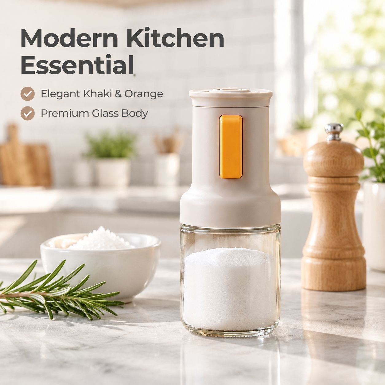 Quantitative Press-Type Salt Shaker Moisture-Proof Kitchen Seasoning Dispenser Bottle