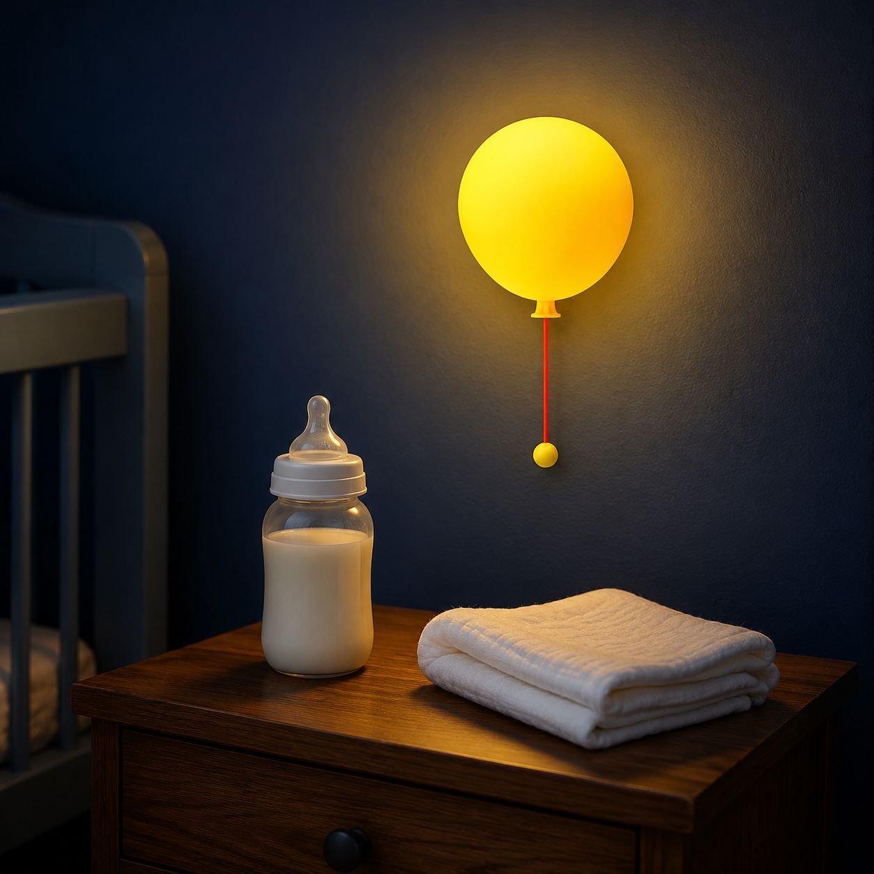 Soft-glow silicone night light for baby room