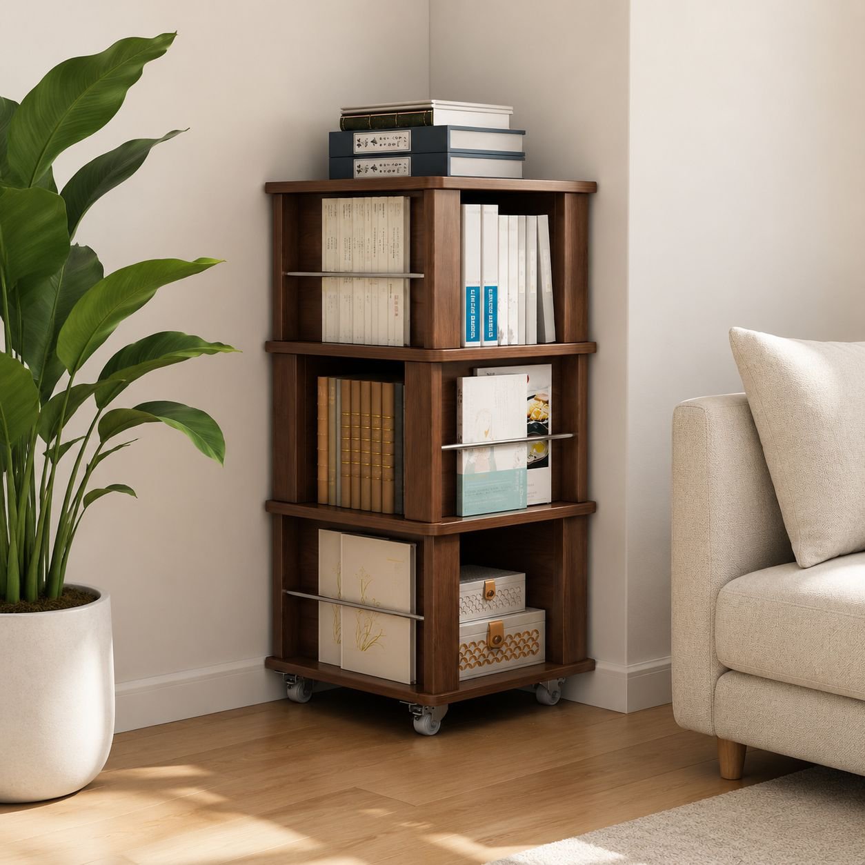 Second-hand rotatable magazine stand for living room