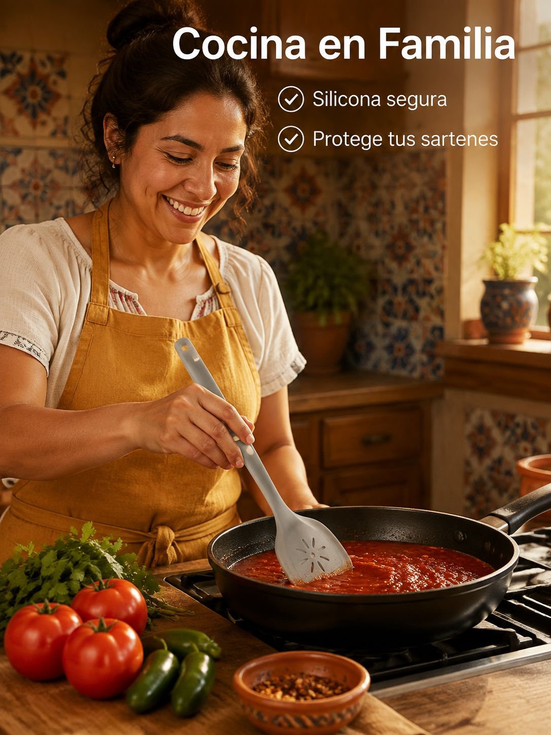 Espátula de cocina de silicona semitransparente