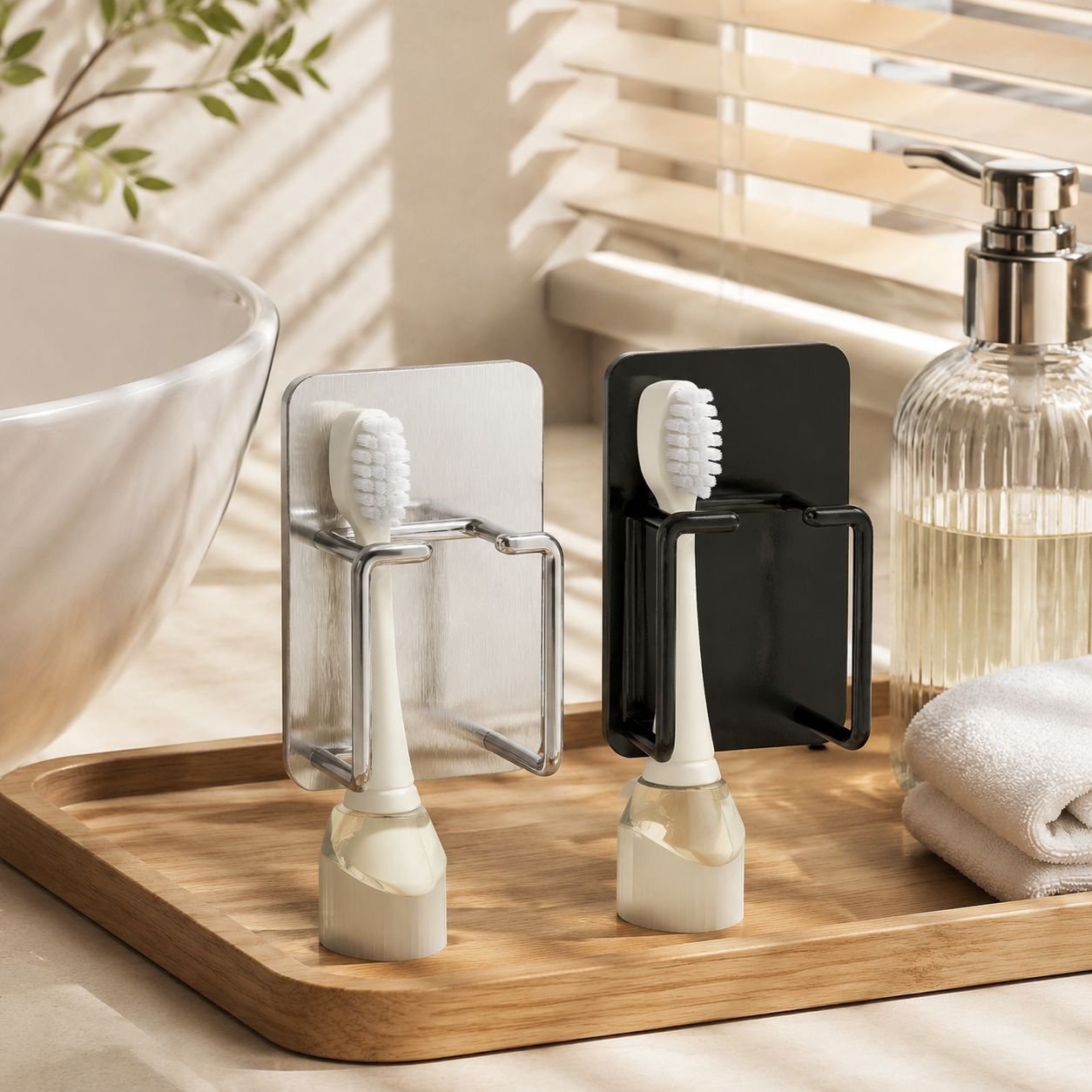 Support pour brosses à dents et dentifrice avec gobelet