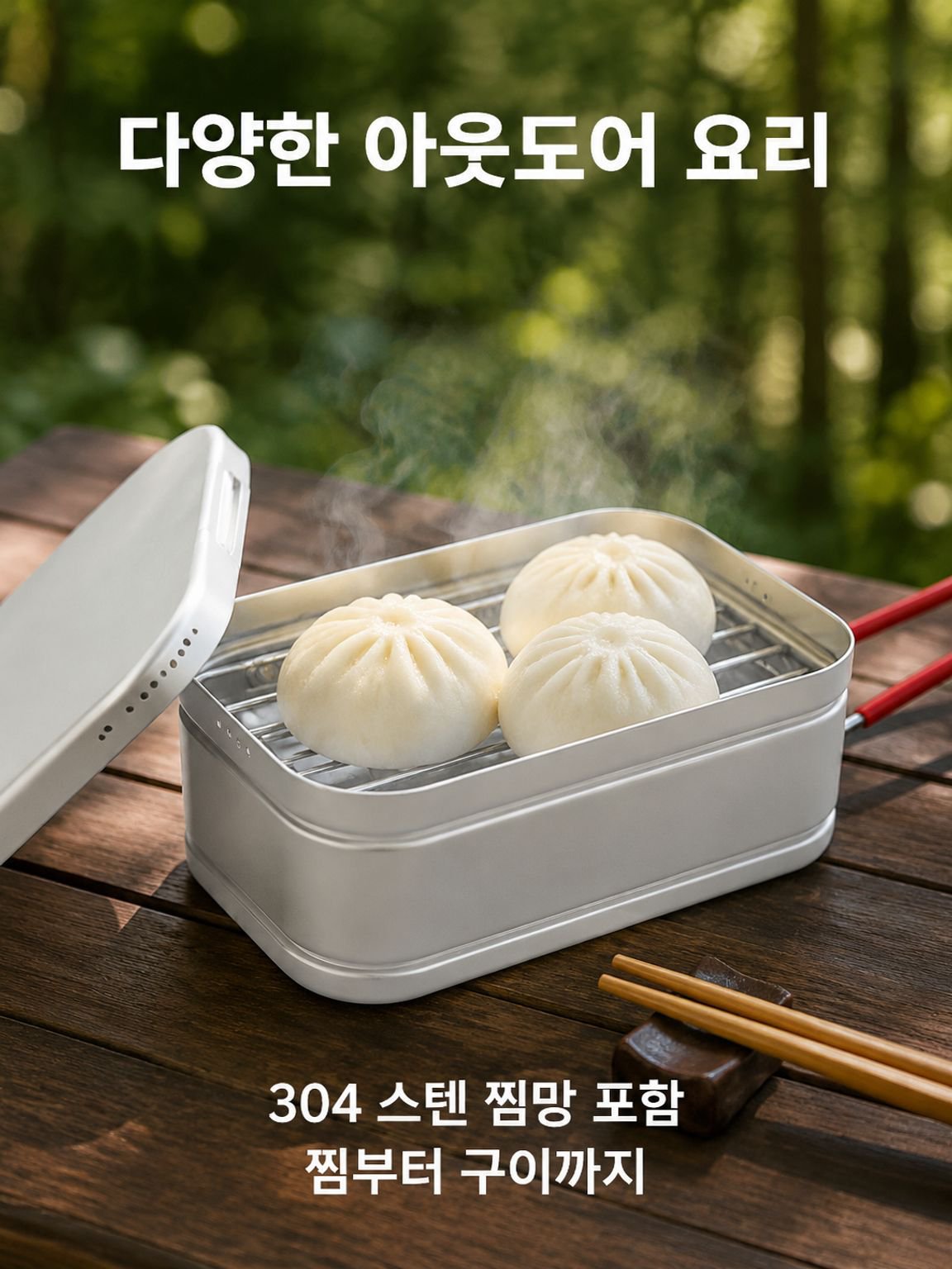 캠핑용 다기능 알루미늄 도시락통