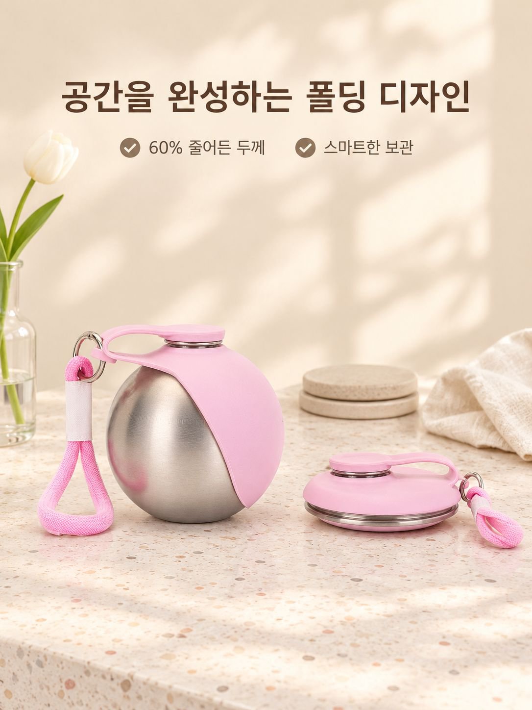 스테인리스 스틸 접이식 주전자