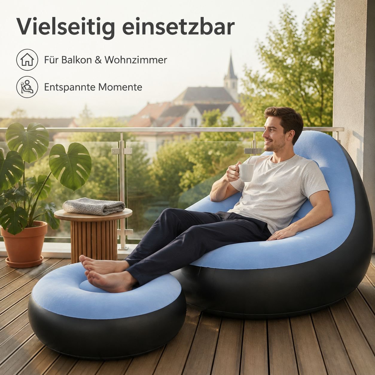 Faltbares, dickes aufblasbares Sofa