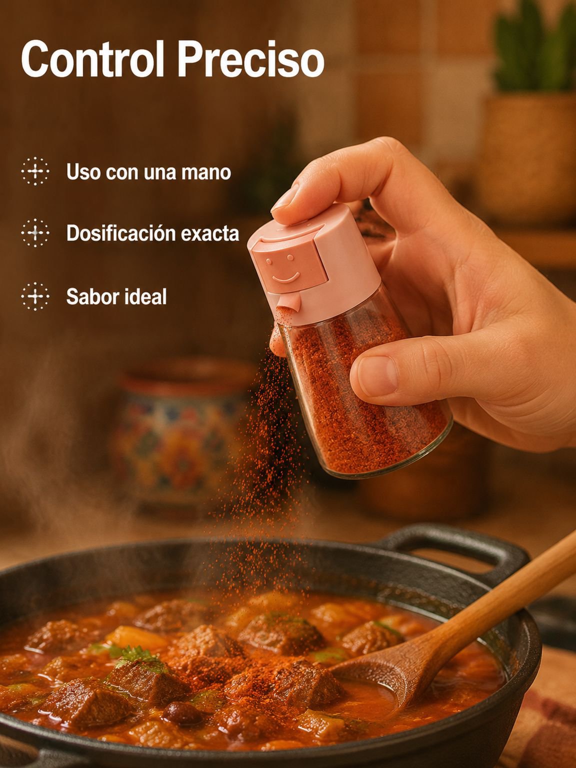Tarro de vidrio para especias Organizador de cocina