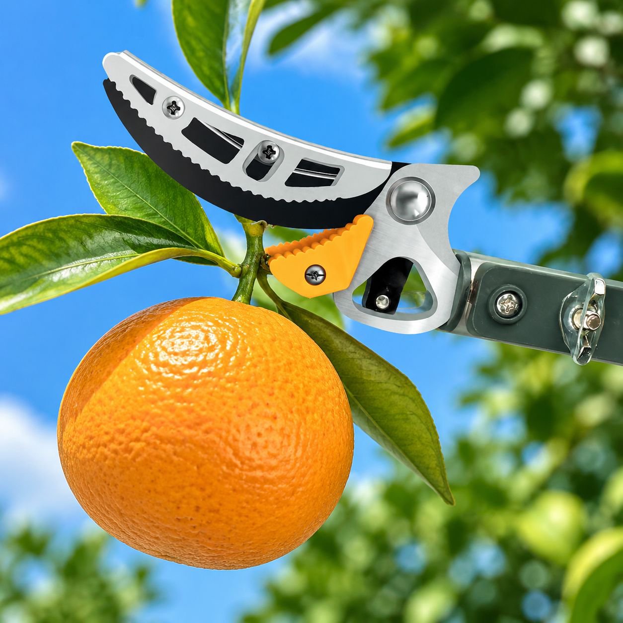 Herramienta de recolección y poda para árboles frutales de montaña