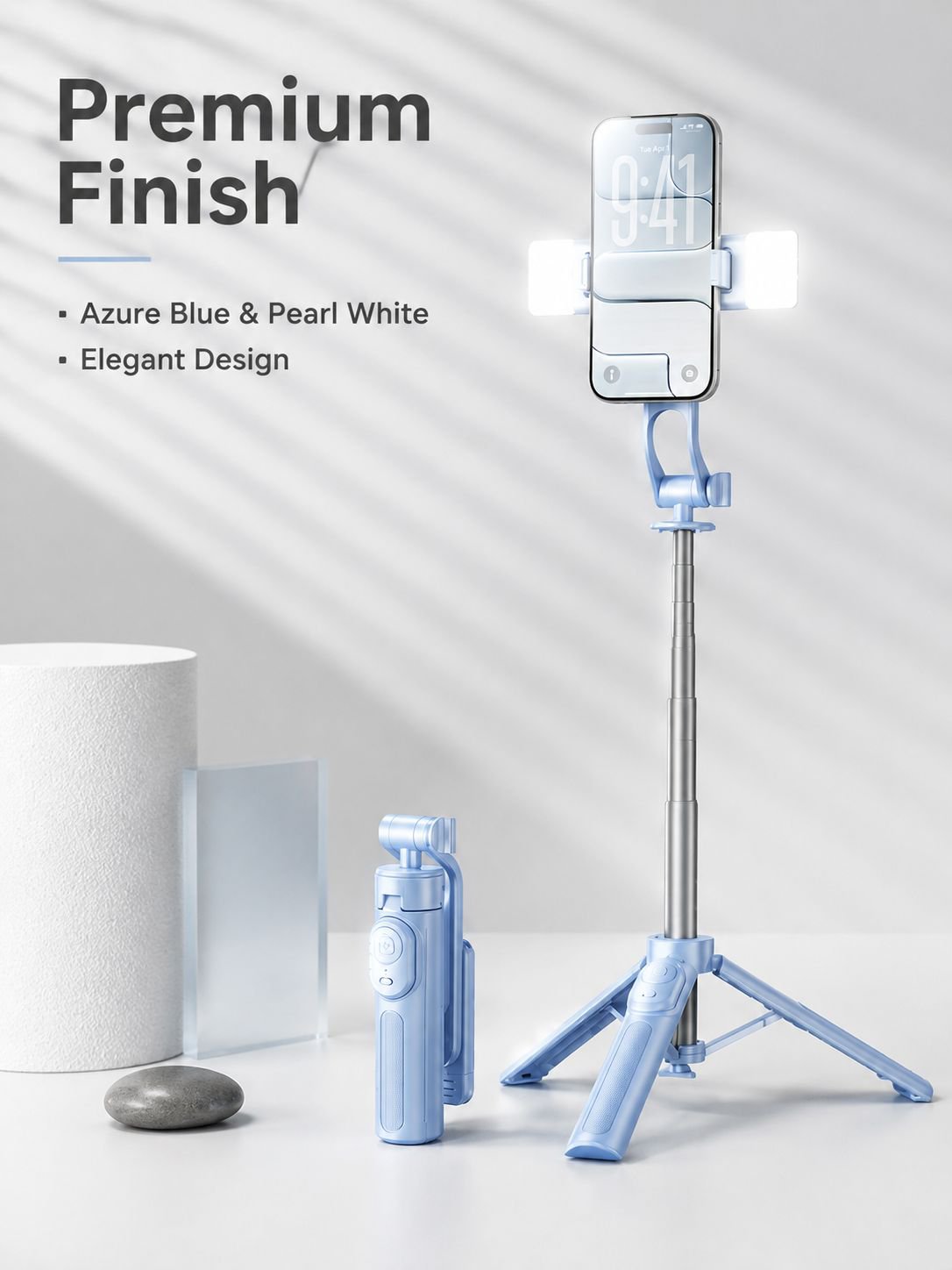 New mini selfie stick, floor tripod, extendable handheld stand