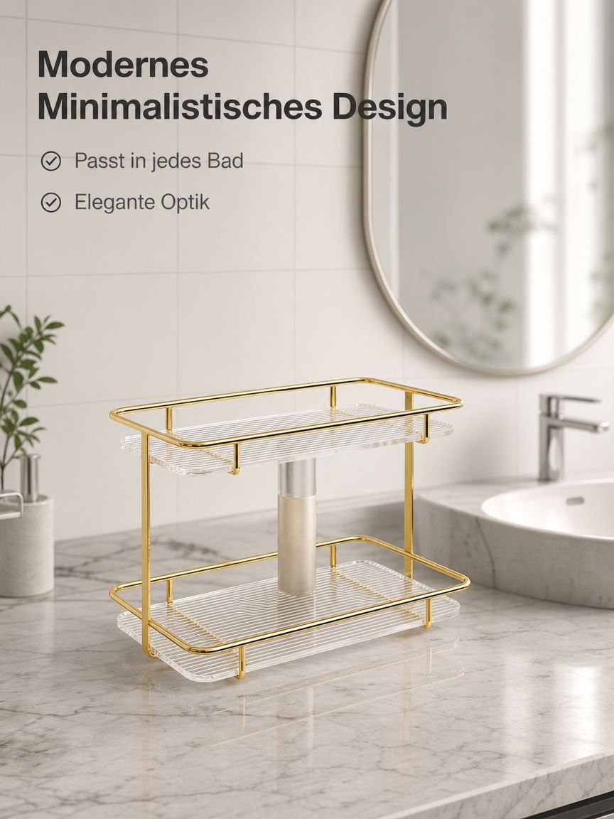 Badezimmer Kosmetik Organizer Waschbecken Tischregal für Hotel und Studentenwohnheim